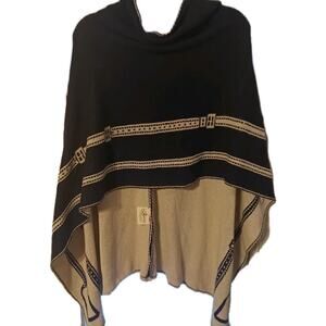 In 2 Green Poncho Recycled Cotton Boho Cowgirl